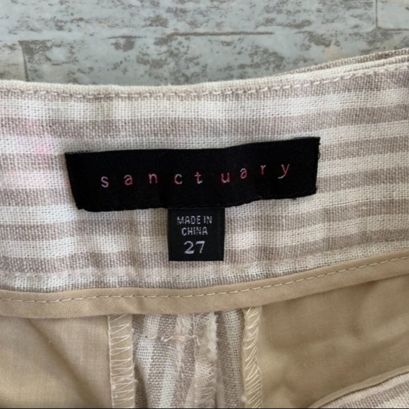 Sanctuary Tan Belted Striped Culottes 27 - Picture 9 of 11